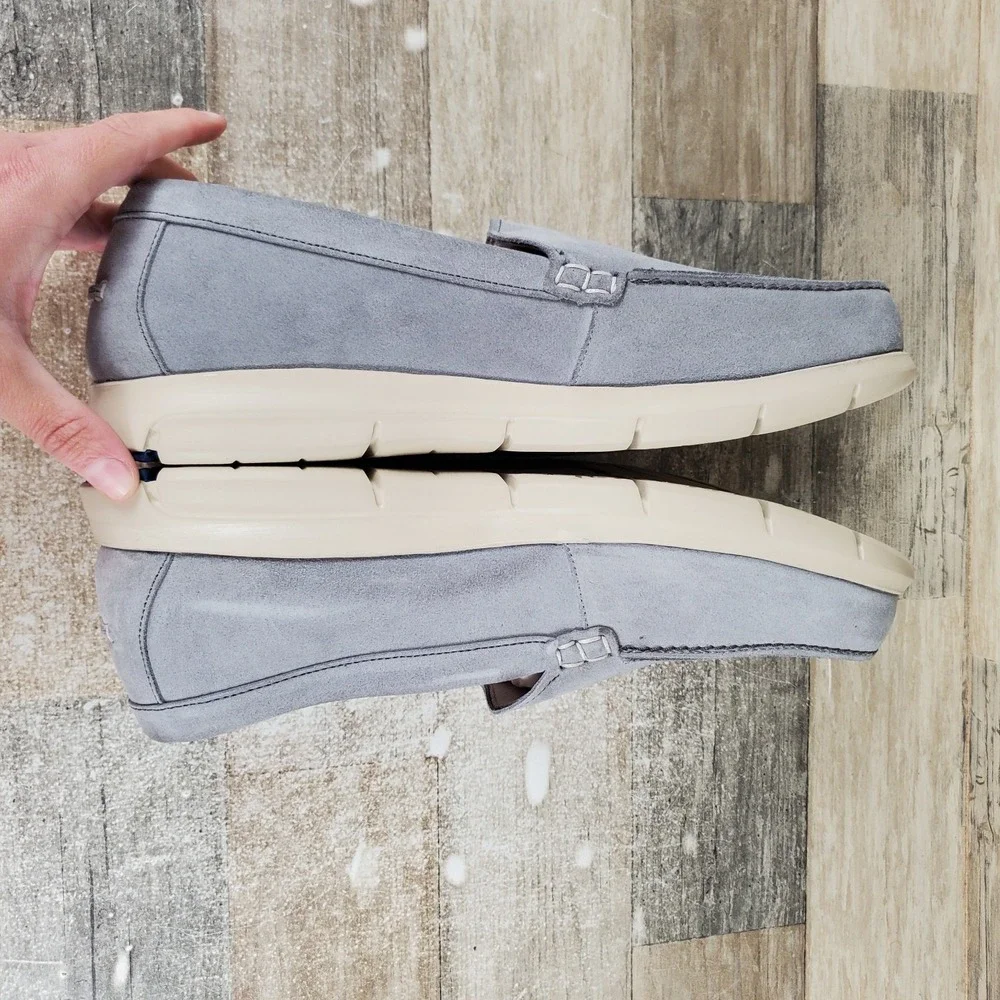Birkenstock‎ Domingo Mens Shoes Sz 10 Light Gray Suede Casual Slip On Shoe
